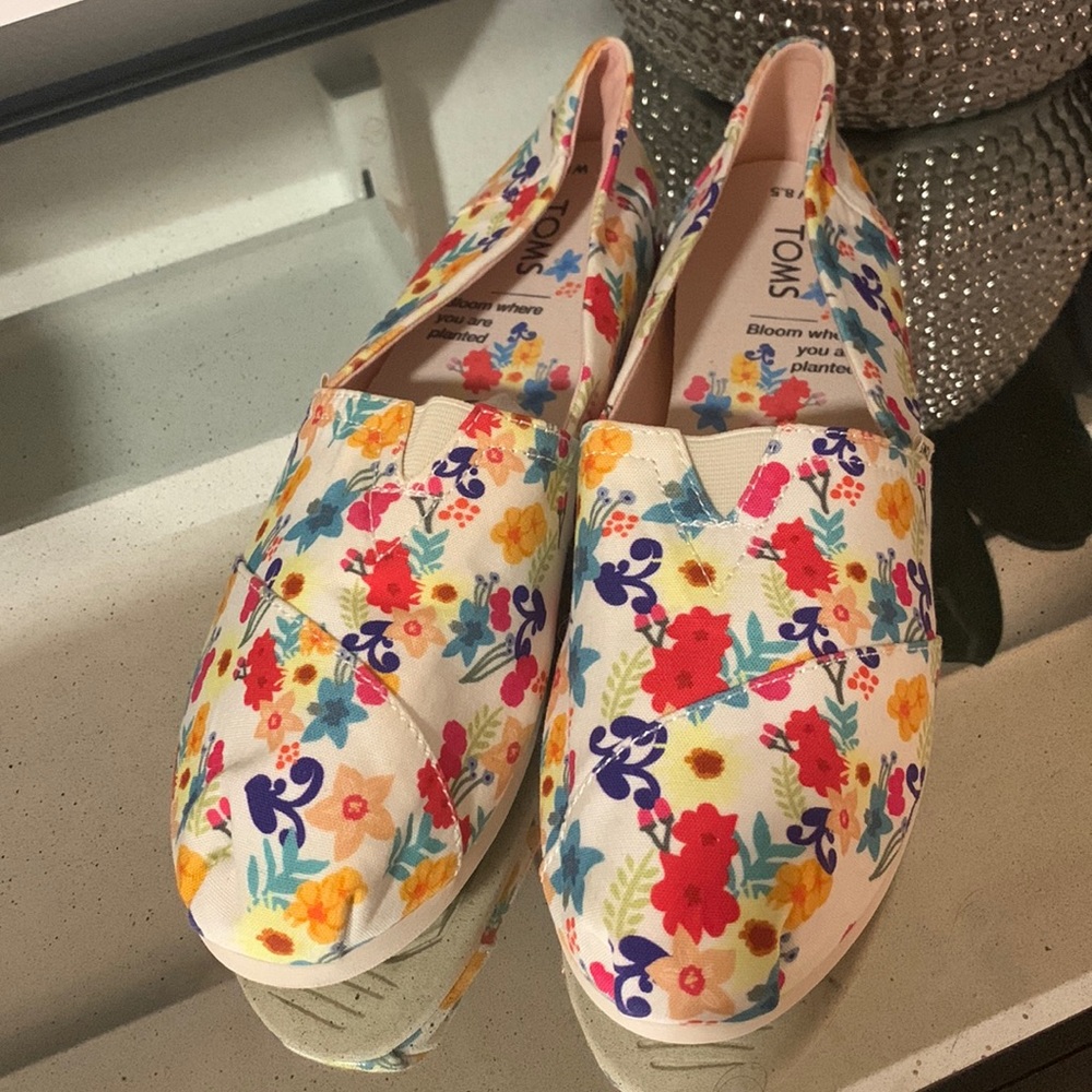 Toms multicolored size 8.5